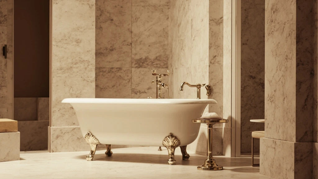 A Classic room bathroom with claw-foot bath