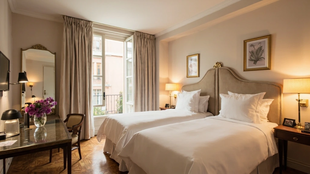 A Family Room with twin queen beds and botanical prints